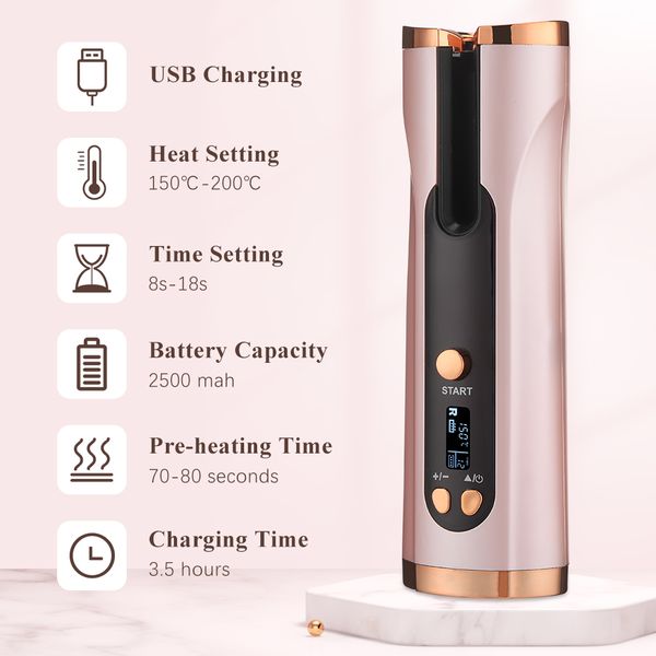 automatic hair curler curling iron hair waver crimper waves iron curling wand usb electric cordless hair styling tools perfections
automatic hair curler curling iron hair waver crimper waves iron curling wand usb electric cordless hair styling tools perfections