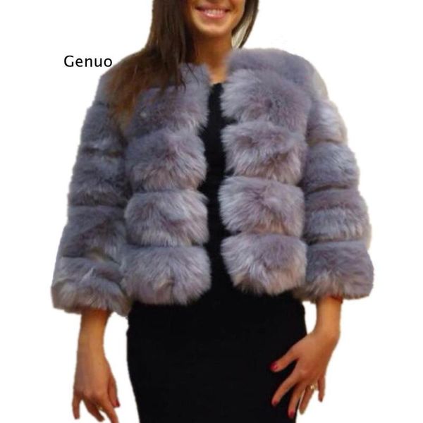 women's fur & faux high imitation long sleeves short coat jacket warm winter outwear overcoat furs, Black
women's fur & faux high imitation long sleeves short coat jacket warm winter outwear overcoat furs, Black