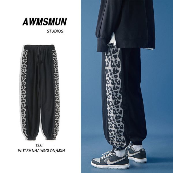 2021 new leopard print sweatpants men's fashion retro drawstring casual men streetwear wild loose joggers track pants mens m-2xl d9yv, Black
2021 new leopard print sweatpants men's fashion retro drawstring casual men streetwear wild loose joggers track pants mens m-2xl d9yv, Black