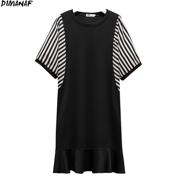 plus size summer striped dress women fashion ruffle hem patchwork elegant show thin t-shirt oversize 4xl 210531, Black;gray
plus size summer striped dress women fashion ruffle hem patchwork elegant show thin t-shirt oversize 4xl 210531, Black;gray
