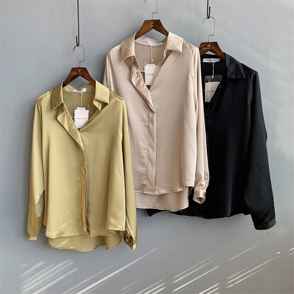 ladies silk shirt woman blouses loose long sleeve shirt fall ladies blusas 210225, White
ladies silk shirt woman blouses loose long sleeve shirt fall ladies blusas 210225, White
