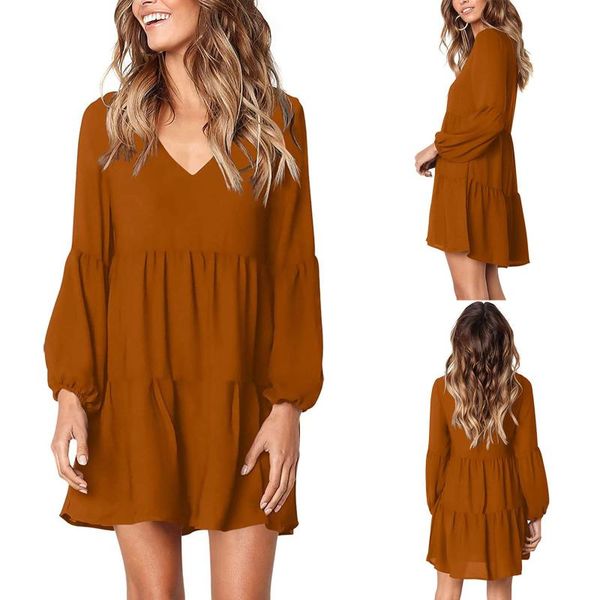 casual dresses 40# women solid v-neck lantern long sleeve flowy swing shift loose dress black navy mini a line party, Black;gray
casual dresses 40# women solid v-neck lantern long sleeve flowy swing shift loose dress black navy mini a line party, Black;gray