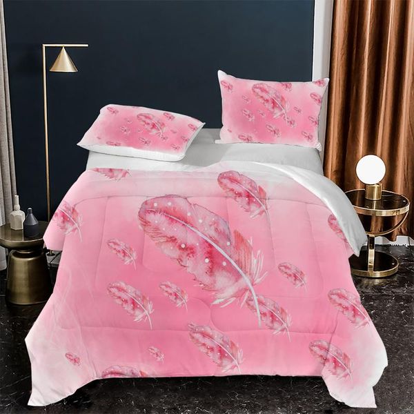 bedding sets pink theme bedroom feather fancy print 2/3 quilt cover 200x200 multi-size family girl set without bed linen
bedding sets pink theme bedroom feather fancy print 2/3 quilt cover 200x200 multi-size family girl set without bed linen