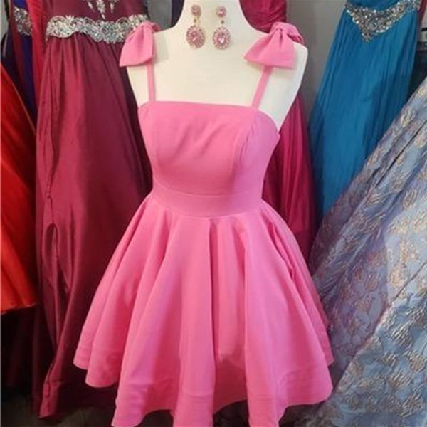 vintage satin a line homecoming dresses spaghetti straps bow short prom party cocktail dresses, Blue;pink
vintage satin a line homecoming dresses spaghetti straps bow short prom party cocktail dresses, Blue;pink