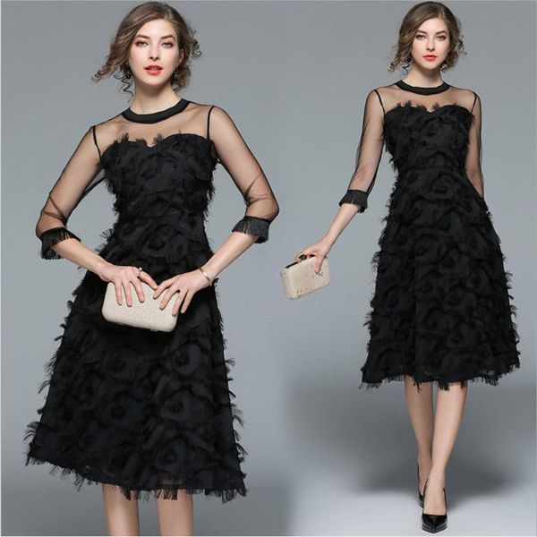 casual dresses plus size evening party women luxury arrival spring fashion tassel o-neck elegant black female dress, Black;gray
casual dresses plus size evening party women luxury arrival spring fashion tassel o-neck elegant black female dress, Black;gray