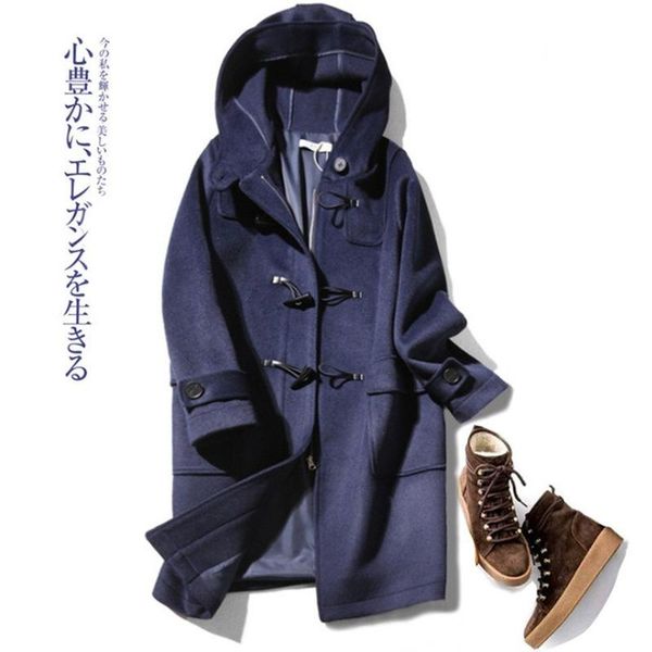 women's wool & blends women coats horn button overcoat fashion woolen oat 2021 spring student ladies fleece ful clothing wholesale, Black
women's wool & blends women coats horn button overcoat fashion woolen oat 2021 spring student ladies fleece ful clothing wholesale, Black