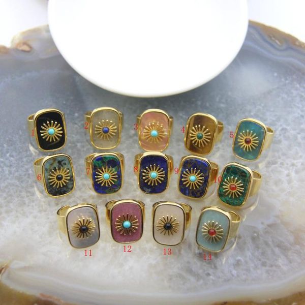 wedding rings natural gems stones paved sun flower rectangle rings,classic slab quartz crystal open adjustable rings,men women jewelry gift, Slivery;golden
wedding rings natural gems stones paved sun flower rectangle rings,classic slab quartz crystal open adjustable rings,men women jewelry gift, Slivery;golden