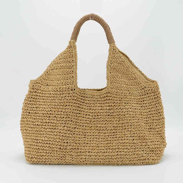 shopping bags women tan paper straw handcrocheted shopper tote bag handbag with cotton lining and inside pocket for summer 220309
shopping bags women tan paper straw handcrocheted shopper tote bag handbag with cotton lining and inside pocket for summer 220309