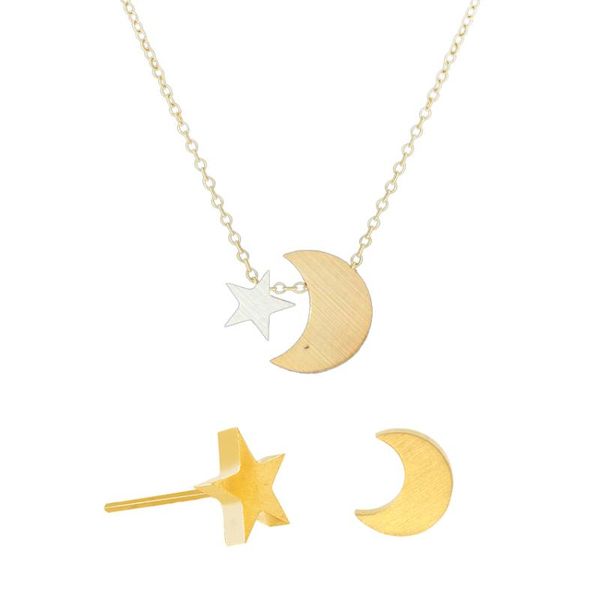 earrings & necklace fashion crescent moon star pendant women choker girls tiny stud set stainless steel chain gold silver color
earrings & necklace fashion crescent moon star pendant women choker girls tiny stud set stainless steel chain gold silver color