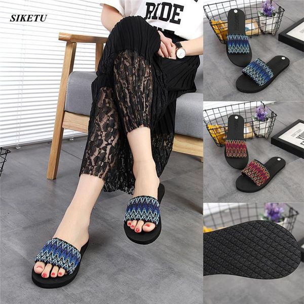 slippers women national style summer sandals indoor outdoor flip-flops beach shoes female fashion flat with @p, Black
slippers women national style summer sandals indoor outdoor flip-flops beach shoes female fashion flat with @p, Black