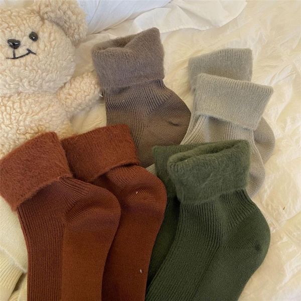 men's socks 1 pair and women's autumn winter thickened fluffy plus velvet to keep warm in the tube, Black
men's socks 1 pair and women's autumn winter thickened fluffy plus velvet to keep warm in the tube, Black