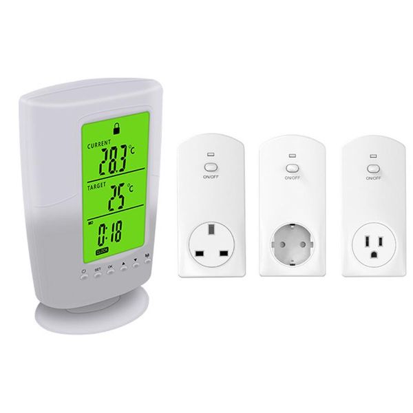 smart home control wireless thermostat programmable temperature controller plug in socket heating cooling program with lcd backlight eu/uk/u
smart home control wireless thermostat programmable temperature controller plug in socket heating cooling program with lcd backlight eu/uk/u