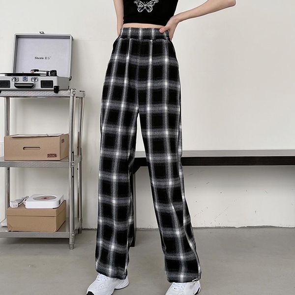 women's pants & capris harajuku retro plaid sweatpants women straight trousers spring autumn joggers streetwear woman harem ladies caus, Black;white
women's pants & capris harajuku retro plaid sweatpants women straight trousers spring autumn joggers streetwear woman harem ladies caus, Black;white