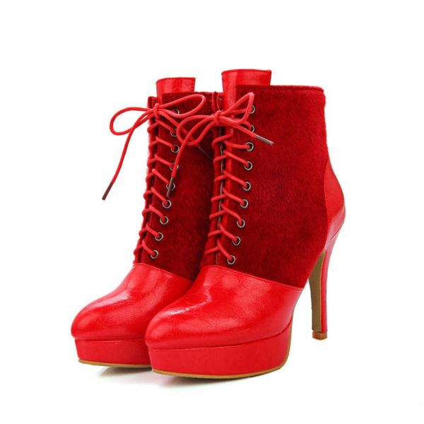 boots velvet lace up autumn and winter knight high heel, Black
boots velvet lace up autumn and winter knight high heel, Black