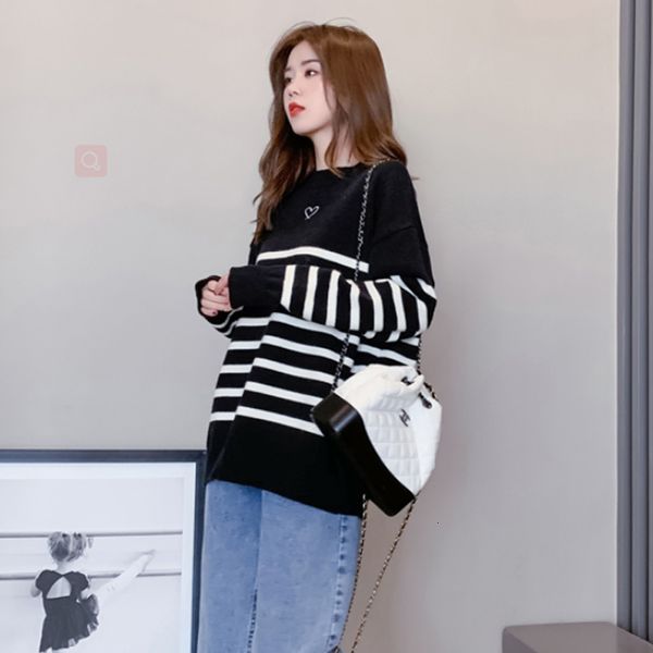 cyjr autumn/winter 2021 new blouses with contrasting colors and casual loose stripes female mesh sweater a1d2, White;black
cyjr autumn/winter 2021 new blouses with contrasting colors and casual loose stripes female mesh sweater a1d2, White;black