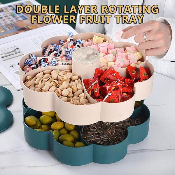 40# plastic fruit dish double layers snack box candy plates petal-shape rotating trays box dried fruit storage organizer
40# plastic fruit dish double layers snack box candy plates petal-shape rotating trays box dried fruit storage organizer