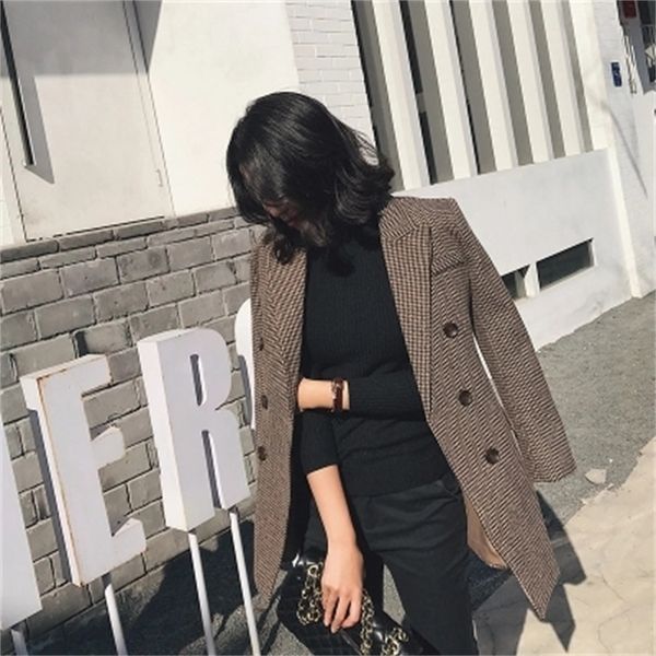 manner of small female jacket 2021 autumn and new thin winter thick section long wild suit wool hew7, White;black
manner of small female jacket 2021 autumn and new thin winter thick section long wild suit wool hew7, White;black