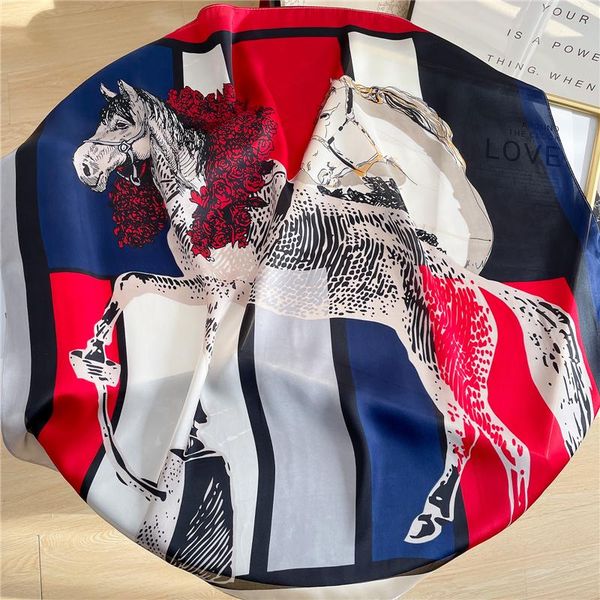 horse printed women scarf square silk neck hairband foulard female bandana shawl wrap neckerchief 2021 spring new, Blue;gray
horse printed women scarf square silk neck hairband foulard female bandana shawl wrap neckerchief 2021 spring new, Blue;gray