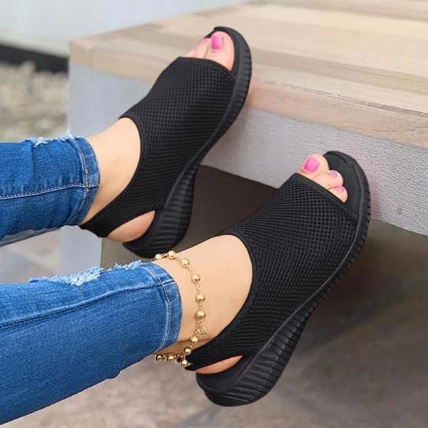 sandals women peep toe solid color mesh wedge ladies shoes summer 2021 soft casual outdoor beach comfy female footwear plus size, Black
sandals women peep toe solid color mesh wedge ladies shoes summer 2021 soft casual outdoor beach comfy female footwear plus size, Black
