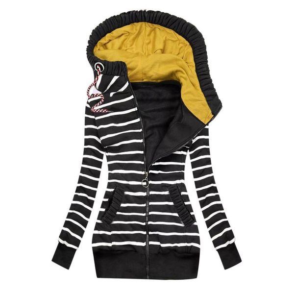 women's jackets women jacket coat autumn winter fashion stitching stripe prints pockets zipper turtlneck sweatshirt hooded outwear d102, Black;brown
women's jackets women jacket coat autumn winter fashion stitching stripe prints pockets zipper turtlneck sweatshirt hooded outwear d102, Black;brown