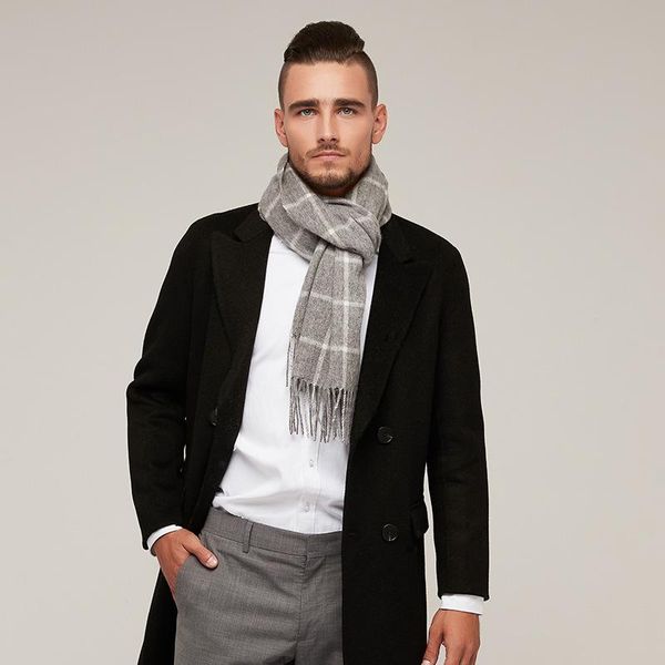 scarves spring winter men's pure wool plaid scarf, high-quality business simple trendy warm scarf, Blue;gray
scarves spring winter men's pure wool plaid scarf, high-quality business simple trendy warm scarf, Blue;gray