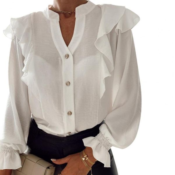 women's blouses & shirts single-breasted blouse women fashion temperament autumn solid color long sleeve shirt woman female clothing hi, White
women's blouses & shirts single-breasted blouse women fashion temperament autumn solid color long sleeve shirt woman female clothing hi, White
