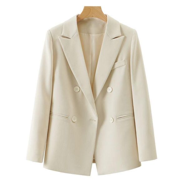 women's suits & blazers women casual chic lady double breasted blazer vintage coat fashion notched collar long sleeve ladies outerwear, White;black
women's suits & blazers women casual chic lady double breasted blazer vintage coat fashion notched collar long sleeve ladies outerwear, White;black