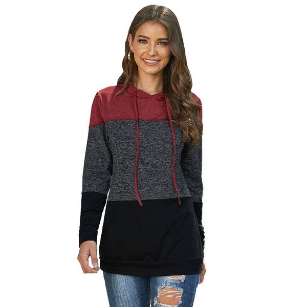 women's hoodies & sweatshirts causal woman winter clothing hoodie 3 color contrast female sweatshirt full sleeve hooded collar lady loo, Black
women's hoodies & sweatshirts causal woman winter clothing hoodie 3 color contrast female sweatshirt full sleeve hooded collar lady loo, Black
