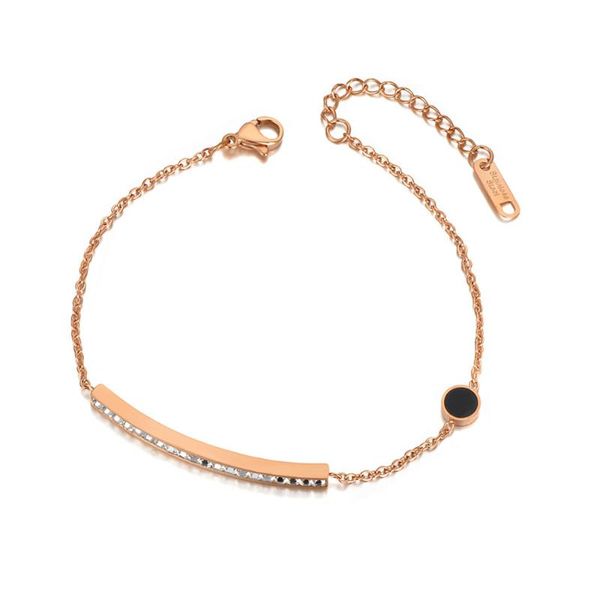 link, chain sparkling cz crystal elbow charm bracelets for women girls trendy stainless steel black acrylic bracelet b20083
link, chain sparkling cz crystal elbow charm bracelets for women girls trendy stainless steel black acrylic bracelet b20083