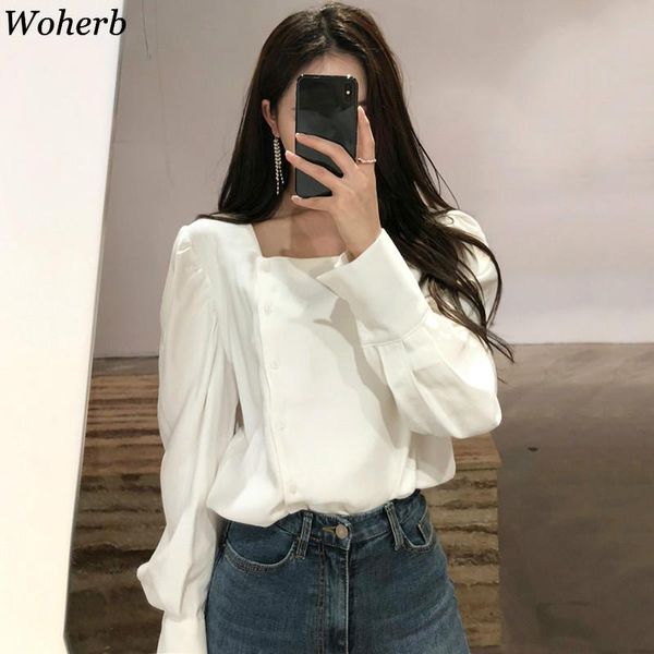 women's blouses & shirts woherb korean female clothing 2021 spring women white lantern sleeve square collar office lady vintage ladies
women's blouses & shirts woherb korean female clothing 2021 spring women white lantern sleeve square collar office lady vintage ladies