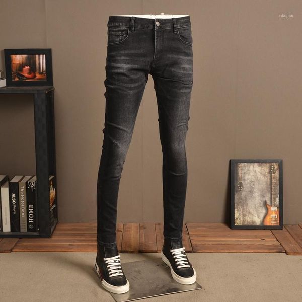 jeans men fashion slim fit pencil pants casual gray black denim trousers men's, Blue
jeans men fashion slim fit pencil pants casual gray black denim trousers men's, Blue