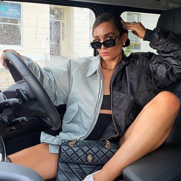 2021 new autumn winter loose bomber jacket women fashion color block zipper jackets casual patchwork coats streetwear ndfc, Black;brown
2021 new autumn winter loose bomber jacket women fashion color block zipper jackets casual patchwork coats streetwear ndfc, Black;brown