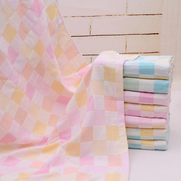 towel factory direct supply gao yang cotton double-layer gauze color checkered bath children's extra cool quilt 70*140
towel factory direct supply gao yang cotton double-layer gauze color checkered bath children's extra cool quilt 70*140