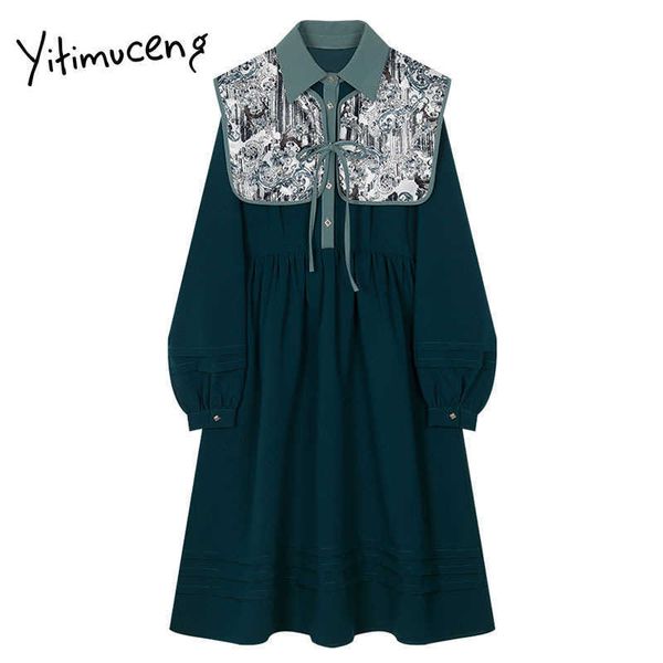yitimuceng dresses for women dress a-line solid spring women french vintage clothing button long sleeve office lady 210601, Black;gray
yitimuceng dresses for women dress a-line solid spring women french vintage clothing button long sleeve office lady 210601, Black;gray