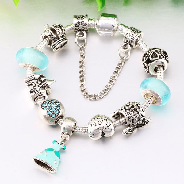 diy strands bracelet light blue dispersion bead and princess skirt pendant jewelry wholesale, Black
diy strands bracelet light blue dispersion bead and princess skirt pendant jewelry wholesale, Black