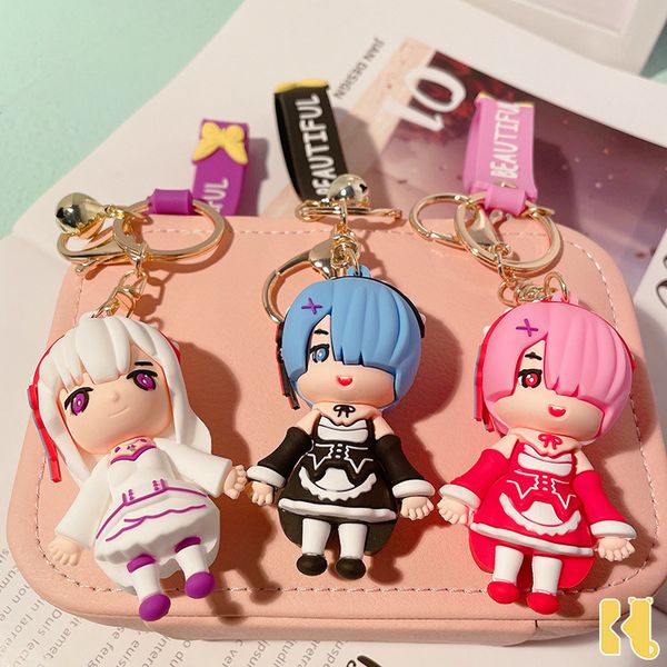 2021 fashion keychain cartoon animation cute creative ramrem key chain trend car bag pendant small gift doll, Silver
2021 fashion keychain cartoon animation cute creative ramrem key chain trend car bag pendant small gift doll, Silver
