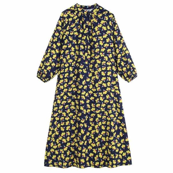 women fashion flower printing shirtdress single breasted chic midi dress pleats casual loose dress vestidos clothing ds2629 210603, Black;gray
women fashion flower printing shirtdress single breasted chic midi dress pleats casual loose dress vestidos clothing ds2629 210603, Black;gray