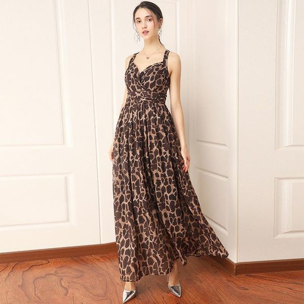 women fashion v-neck sleeveless leopard print backless slim large swing dress summer leopard print wedding dress, Black;gray
women fashion v-neck sleeveless leopard print backless slim large swing dress summer leopard print wedding dress, Black;gray