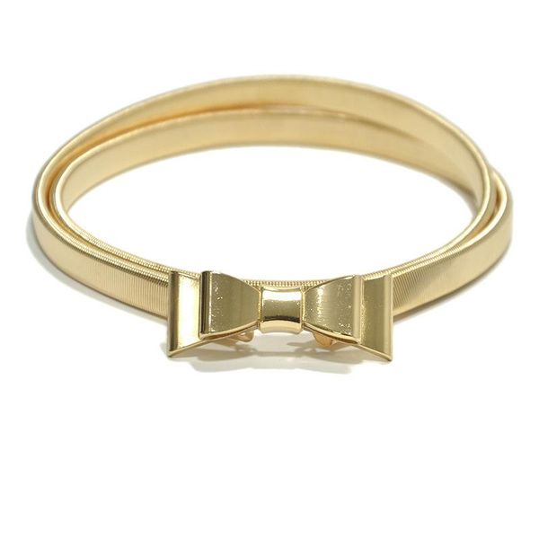 belts front bowknot buckle metal chain women's decoration elastic spring gold thin belt cummerbund waistband for dress, Black;brown
belts front bowknot buckle metal chain women's decoration elastic spring gold thin belt cummerbund waistband for dress, Black;brown