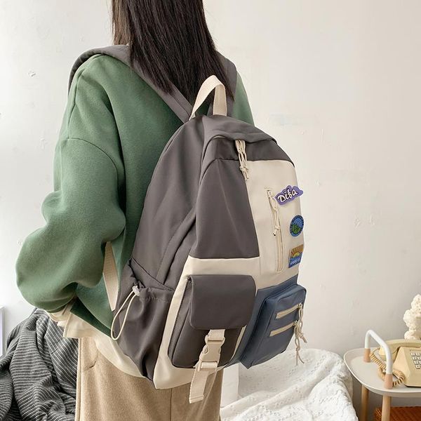 backpack hocodo fashion stitching women panelled multi-pocket school bag female kawaii waterproof nylon college bookbag
backpack hocodo fashion stitching women panelled multi-pocket school bag female kawaii waterproof nylon college bookbag