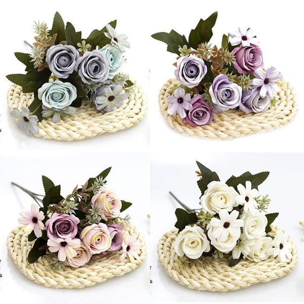 decorative flowers & wreaths 1 bunch of 9 flower head multicolor rose vases for home decoration accessories fake daisy plastic wedding decor
decorative flowers & wreaths 1 bunch of 9 flower head multicolor rose vases for home decoration accessories fake daisy plastic wedding decor