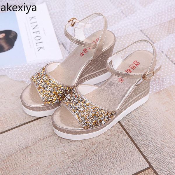 dress shoes wedge sandals women 2021 summer style platform fashion sequins high heel open toe, Black
dress shoes wedge sandals women 2021 summer style platform fashion sequins high heel open toe, Black