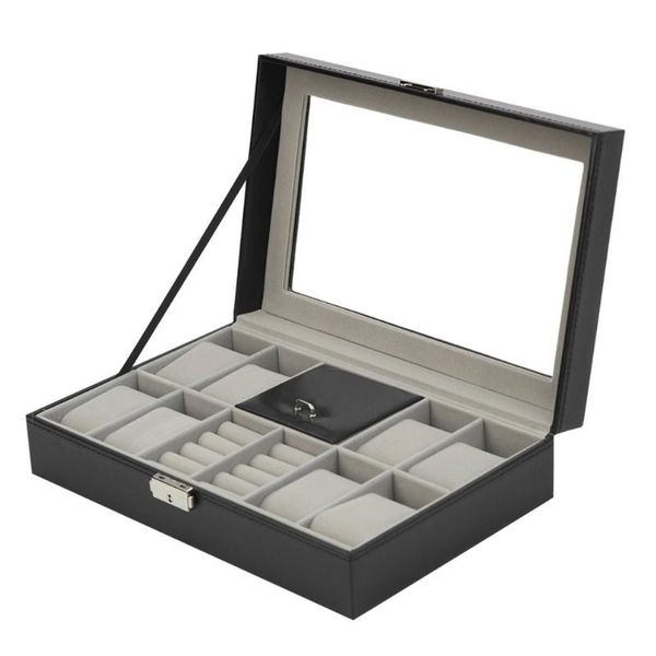 watch boxes & cases 6/6+3/8+2 grids storage box 8/10/12 pu leather holder organizer for quartz jewelry display gift, Black;blue
watch boxes & cases 6/6+3/8+2 grids storage box 8/10/12 pu leather holder organizer for quartz jewelry display gift, Black;blue