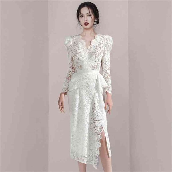 white solid dress for woman lace v-neck lace-up vestidos lady elegant vintage long dresses female spring clothing 210603, Black;gray
white solid dress for woman lace v-neck lace-up vestidos lady elegant vintage long dresses female spring clothing 210603, Black;gray
