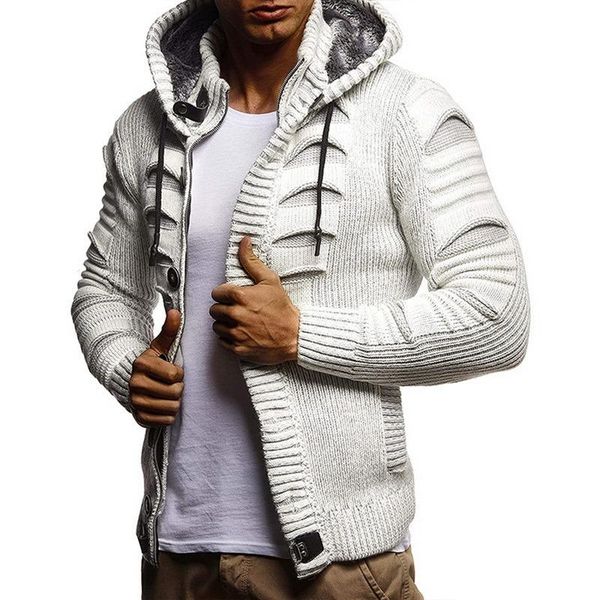 men's sweaters 2021 casual slim solid knitted sweater oversized men full sleeve cardigan hooded knitwear coat, White;black
men's sweaters 2021 casual slim solid knitted sweater oversized men full sleeve cardigan hooded knitwear coat, White;black
