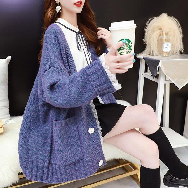 women's knits & tees stitching sweater jacket female spring and autumn 2021 net red loose outer wear japanese lazy style knitted cardig, White
women's knits & tees stitching sweater jacket female spring and autumn 2021 net red loose outer wear japanese lazy style knitted cardig, White