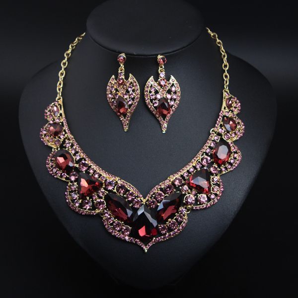 exaggerated clavicle necklace earring set dress banquet fashion female accessories, Silver
exaggerated clavicle necklace earring set dress banquet fashion female accessories, Silver