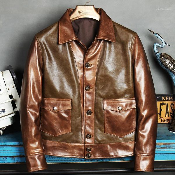 men's leather & faux 2021 vintage brown american casual style genuine jacket men plus size 4xl real natural cowhide spring slim fit coa, Black
men's leather & faux 2021 vintage brown american casual style genuine jacket men plus size 4xl real natural cowhide spring slim fit coa, Black
