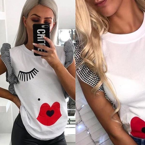womens blouse eye lip print butterfly sleeve female shirt o neck ladies shirt beach elegant blusas de mujer verano, White
womens blouse eye lip print butterfly sleeve female shirt o neck ladies shirt beach elegant blusas de mujer verano, White