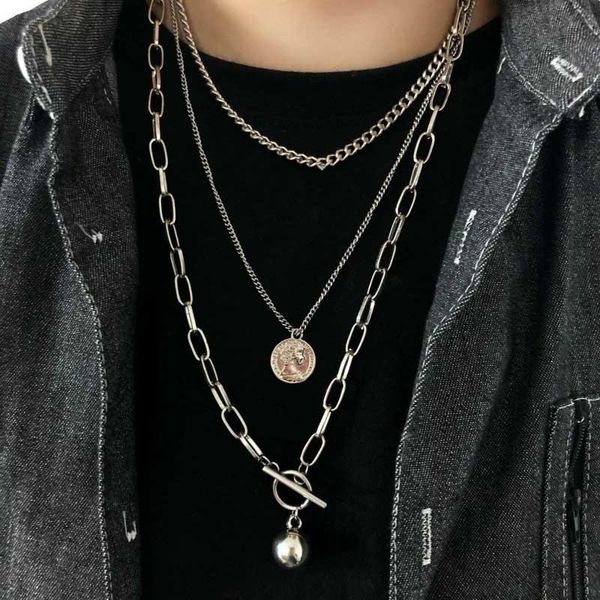 chains punk retro crossing chain necklace couple fashion streetwear harajuku pendant necklaces, Silver
chains punk retro crossing chain necklace couple fashion streetwear harajuku pendant necklaces, Silver